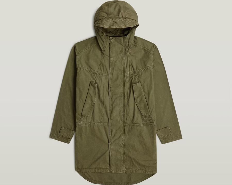 G-Star RAW Long Parka Groen Heren - Foto 4