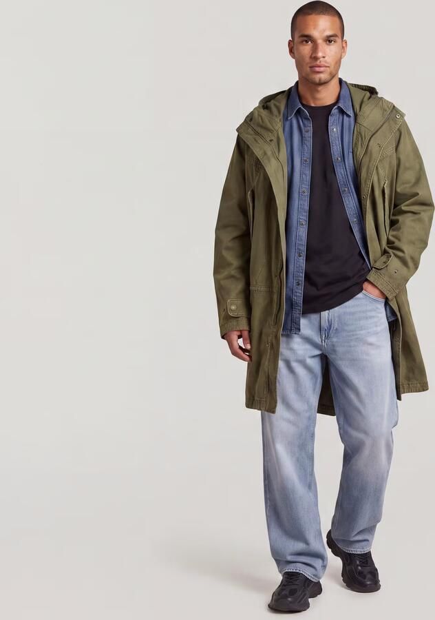 G-Star RAW Long Parka Groen Heren - Foto 6
