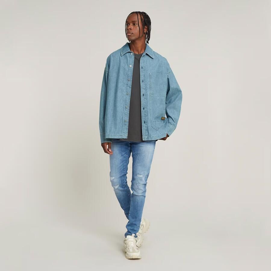 G-Star RAW Long Pocket Boxy Fit Shirt Lichtblauw Heren - Foto 2