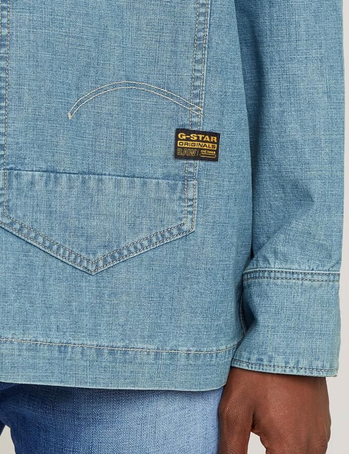 G-Star RAW Long Pocket Boxy Fit Shirt Lichtblauw Heren - Foto 5