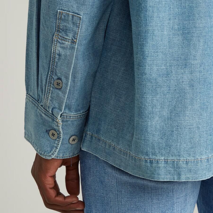 G-Star RAW Long Pocket Boxy Fit Shirt Lichtblauw Heren - Foto 3