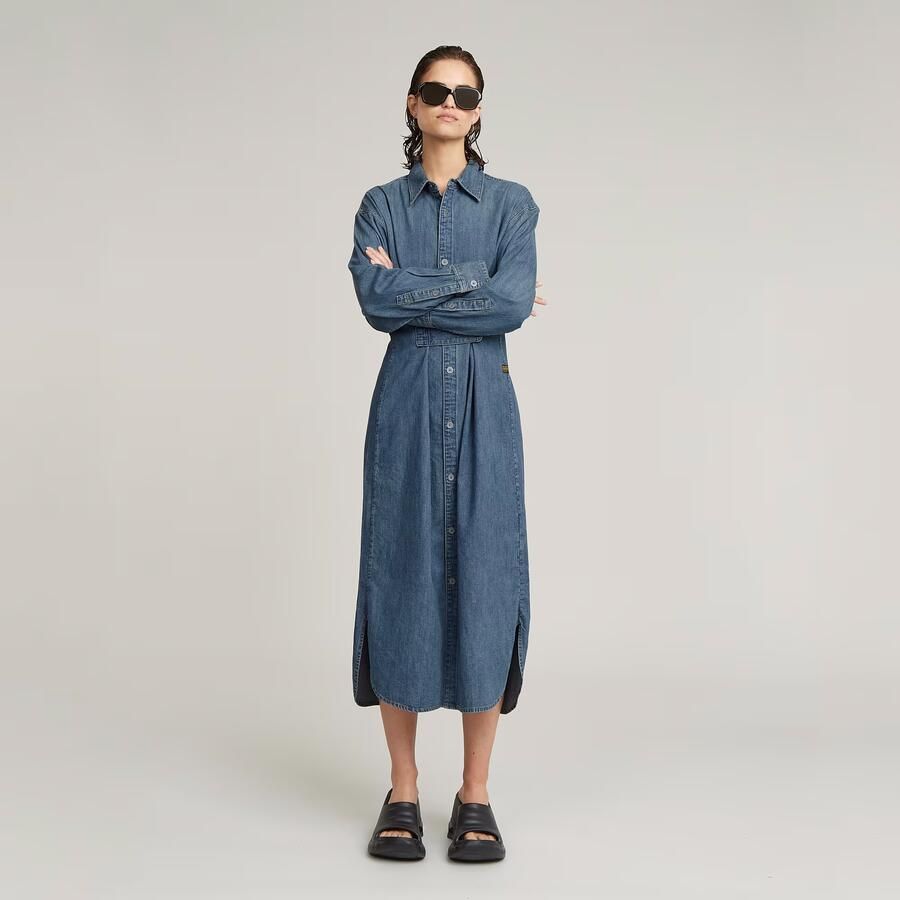 G-Star RAW Long Tab Blousejurk Midden blauw Dames - Foto 2