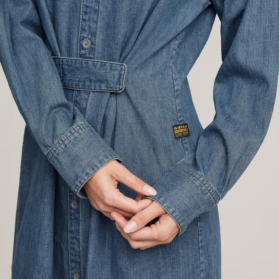 G-Star RAW Long Tab Blousejurk Midden blauw Dames - Foto 3