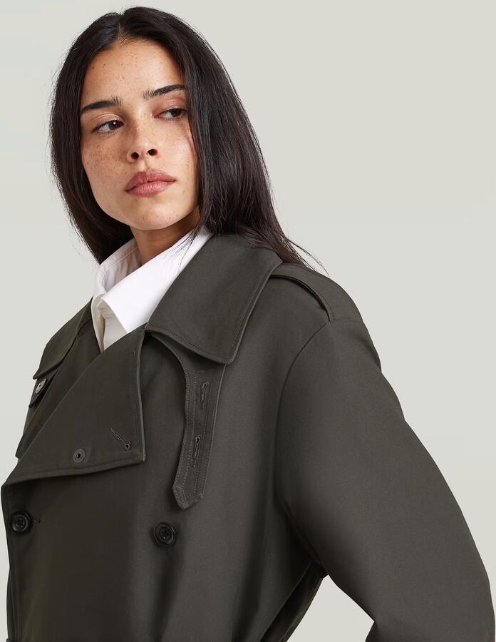 G-Star RAW Long Trenchcoat Grijs Dames - Foto 4