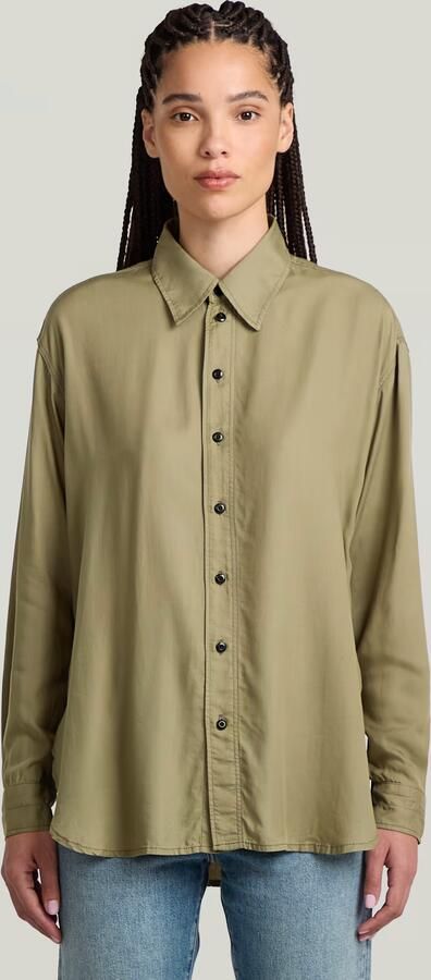 G-Star RAW Longsleeve Blousejurk Groen Dames - Foto 7