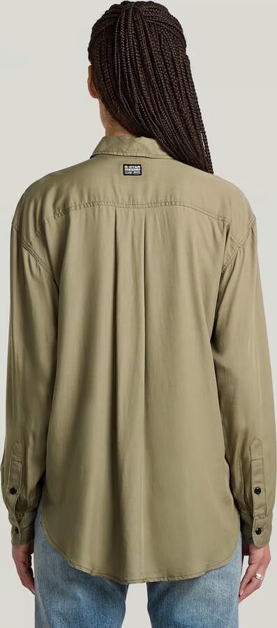 G-Star RAW Longsleeve Blousejurk Groen Dames - Foto 6