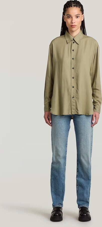 G-Star RAW Longsleeve Blousejurk Groen Dames - Foto 5