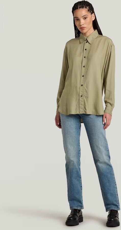 G-Star RAW Longsleeve Blousejurk Groen Dames - Foto 4