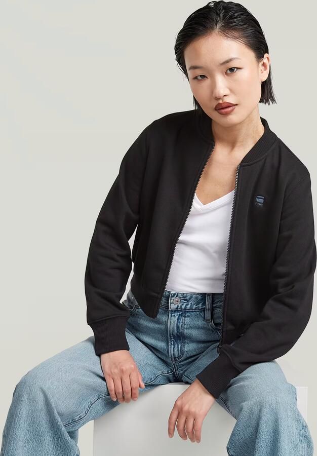 G-Star RAW Longsleeve Bombersweater Zwart Dames - Foto 4