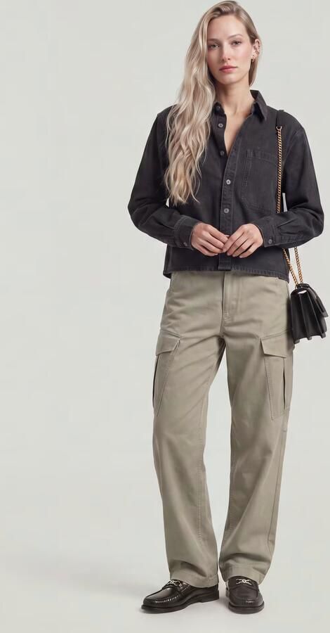 G-STAR straight regular waist cargobroek beige - Foto 11