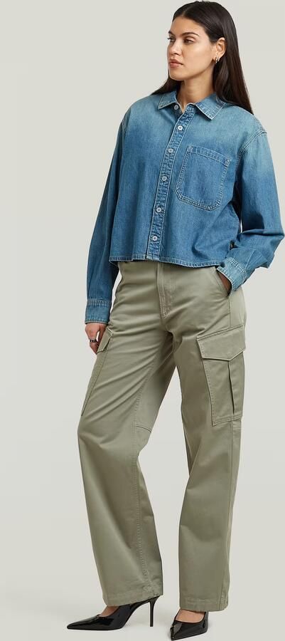G-Star RAW Loose Cargobroek Groen Dames - Foto 6