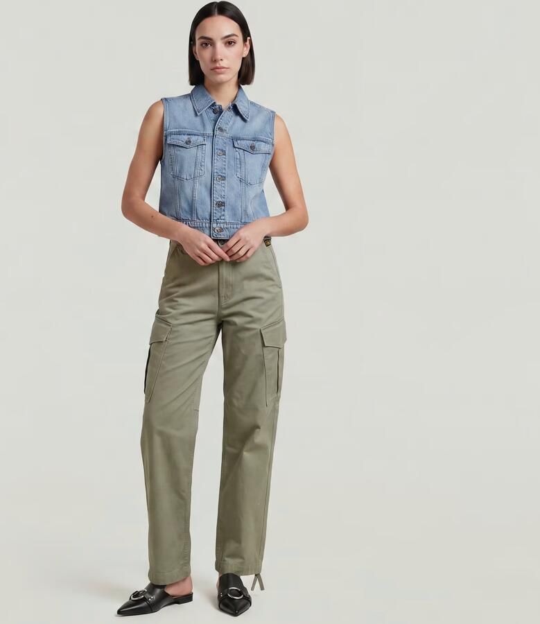 G-Star RAW Loose Cargobroek Groen Dames - Foto 6