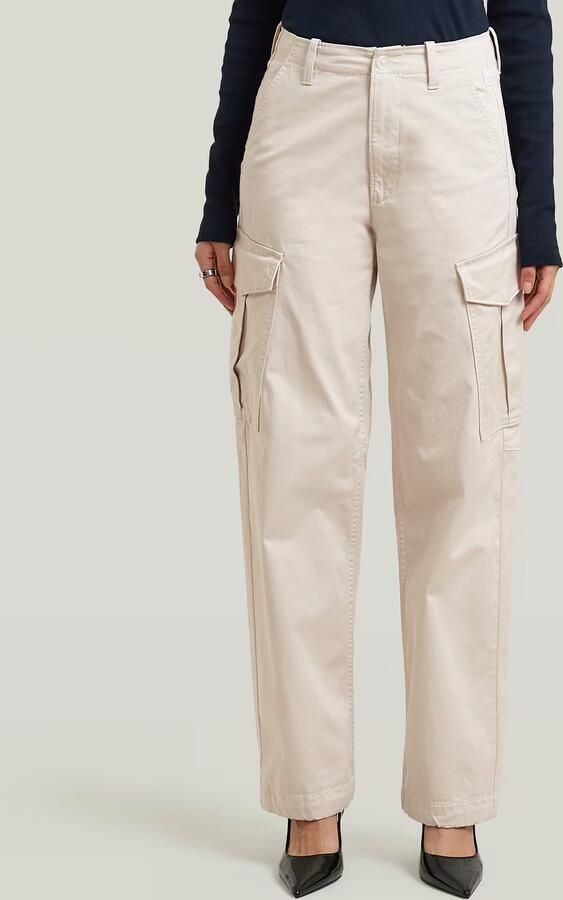 G-Star RAW Loose Cargobroek Wit Dames