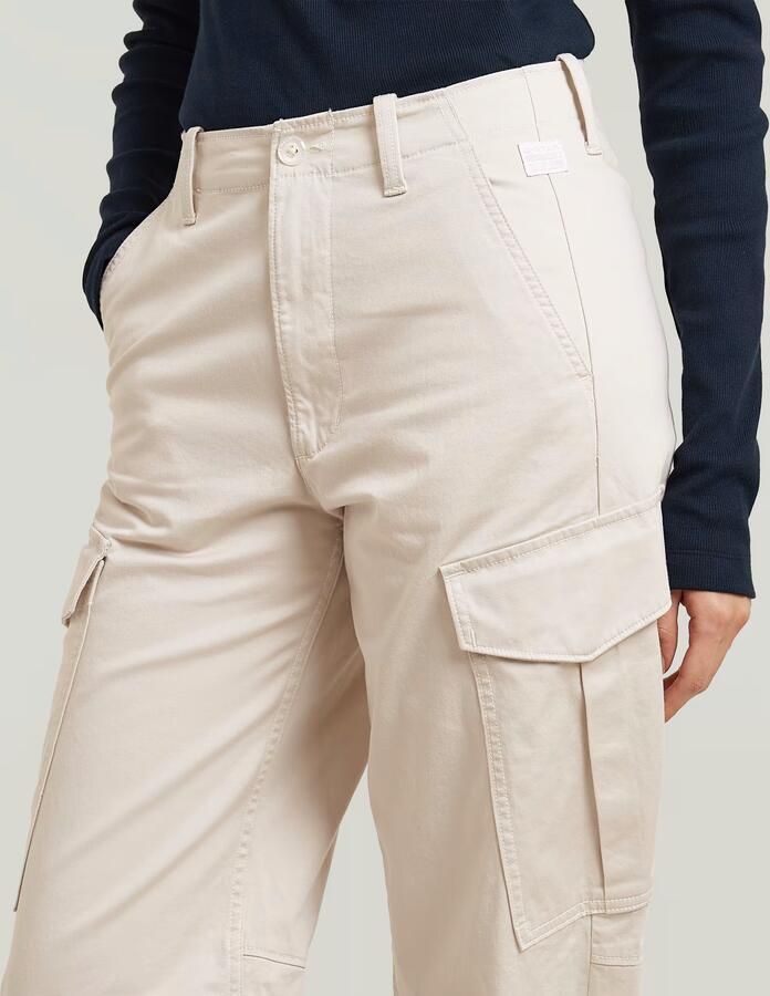G-Star RAW Loose Cargobroek Wit Dames - Foto 4