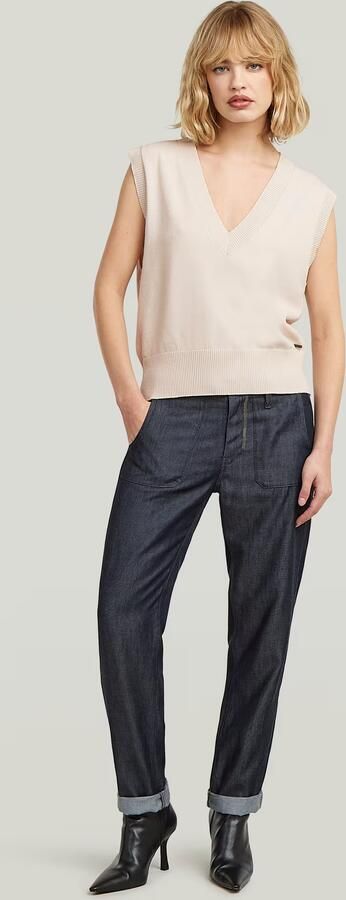 G-Star RAW Loose Gebreide Spencer Wit Dames - Foto 5