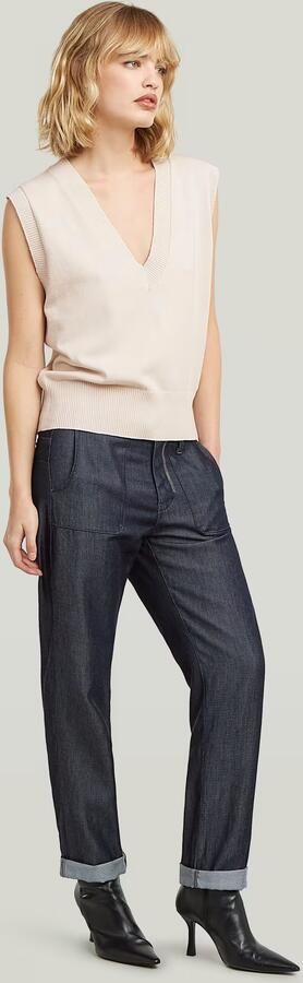 G-Star RAW Loose Gebreide Spencer Wit Dames - Foto 6