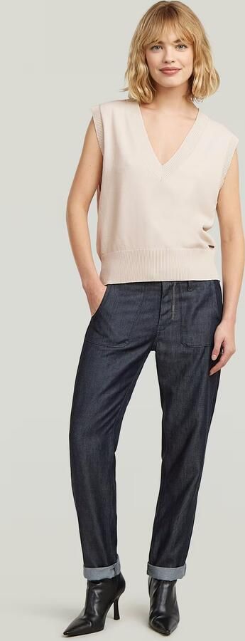 G-Star RAW Loose Gebreide Spencer Wit Dames - Foto 5