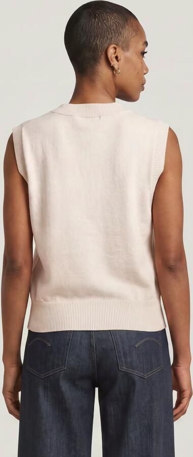 G-Star RAW Loose Gebreide Spencer Wit Dames - Foto 5