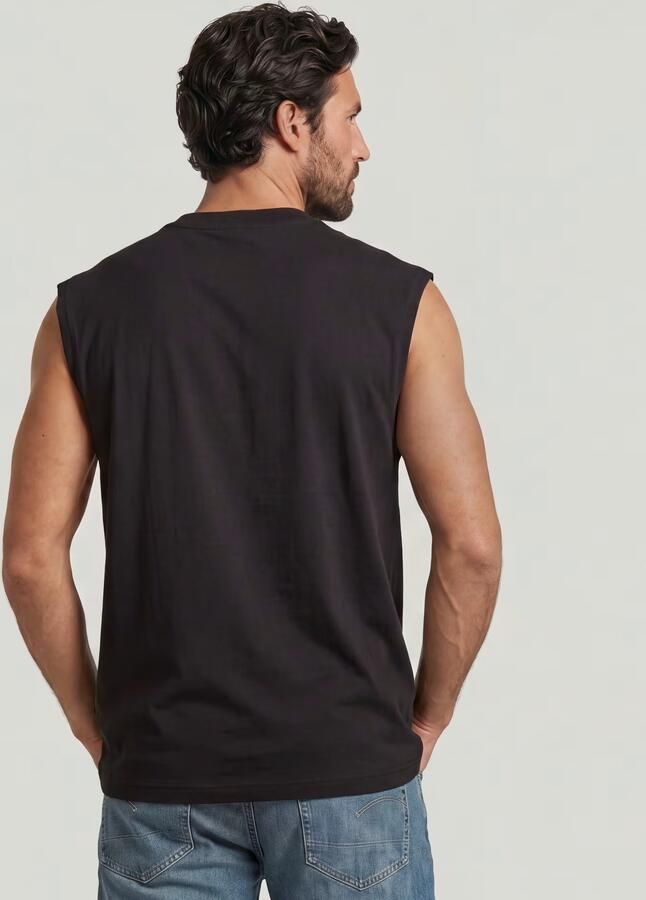 G-Star RAW Loose Graphic Sleeveless T-Shirt Zwart Heren - Foto 5