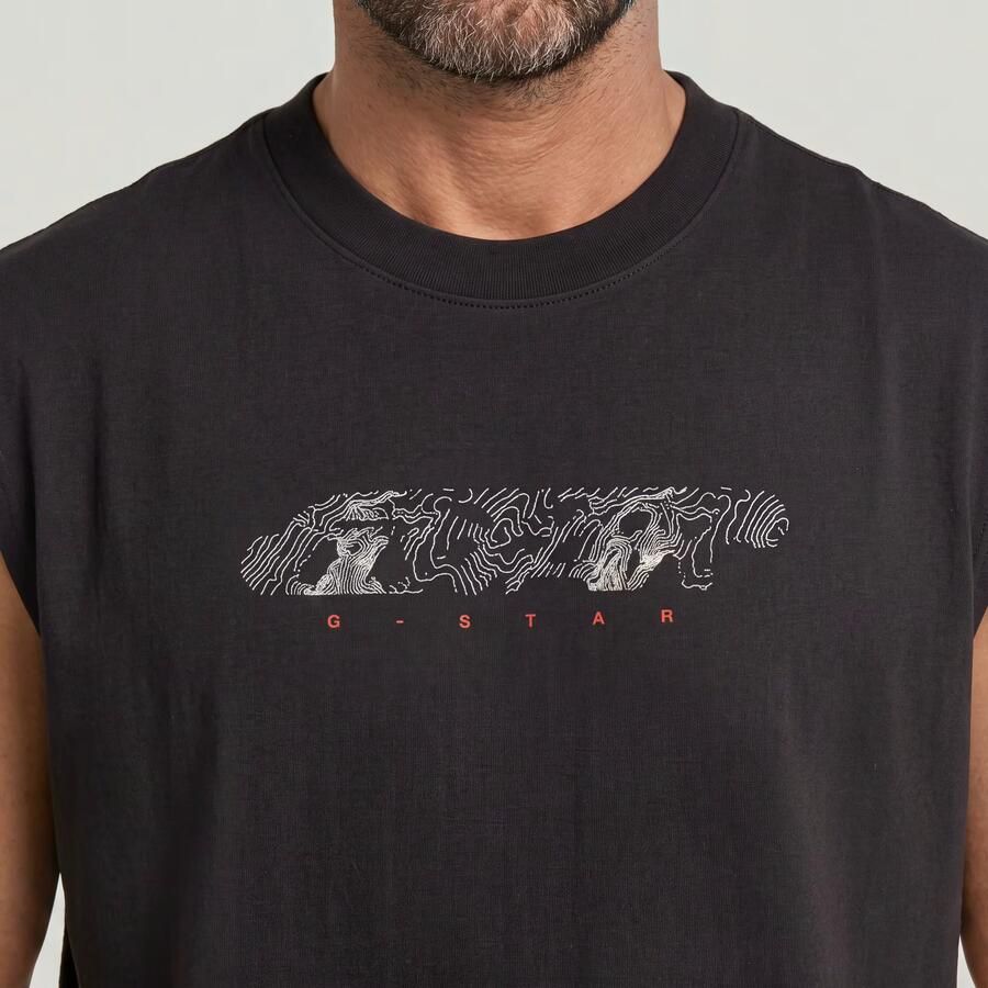 G-Star RAW Loose Graphic Sleeveless T-Shirt Zwart Heren - Foto 3