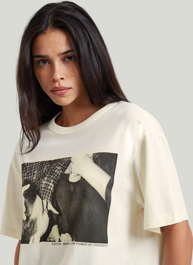 G-Star RAW Loose Photo T-Shirt Wit Dames - Foto 3