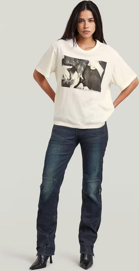 G-Star RAW Loose Photo T-Shirt Wit Dames - Foto 5