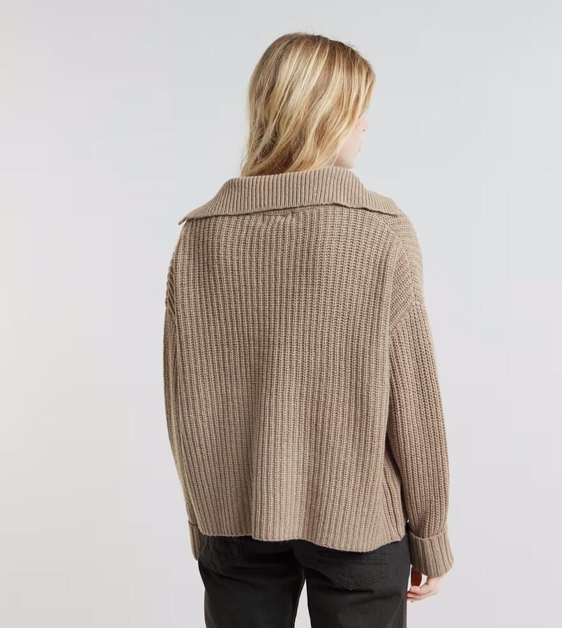 G-Star RAW Loose Polo Heavy Knitted Beige Dames - Foto 7