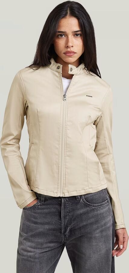 G-Star RAW Lynn Biker Jack Beige Dames
