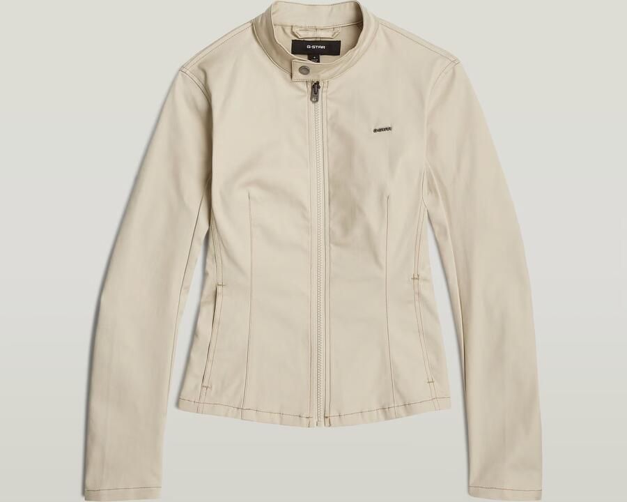 G-Star RAW Lynn Biker Jack Beige Dames - Foto 3