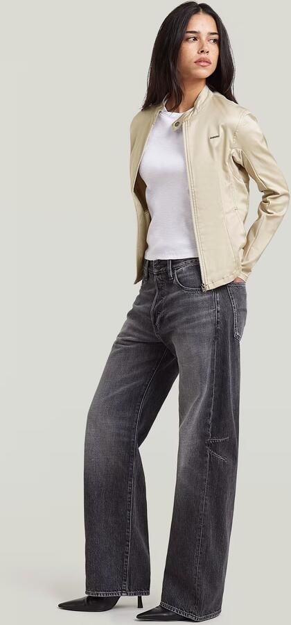 G-Star RAW Lynn Biker Jack Beige Dames - Foto 5