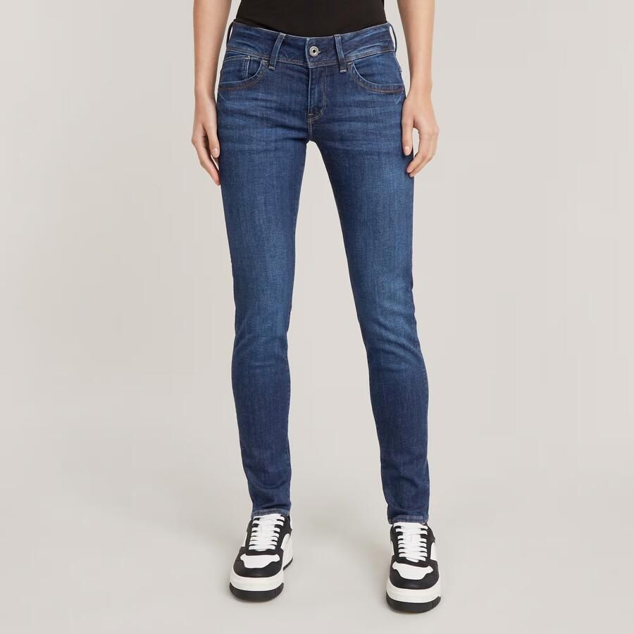 G-Star RAW Lynn Mid Skinny Jeans Donkerblauw Dames - Foto 7