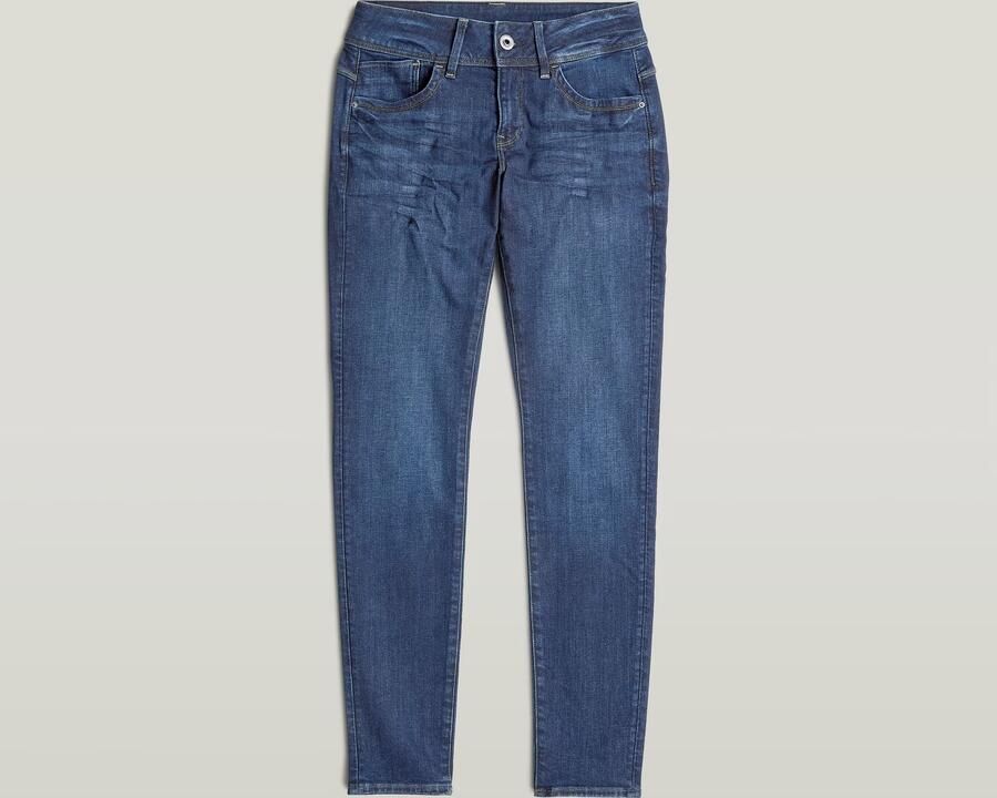 G-Star RAW Lynn Mid Skinny Jeans Donkerblauw Dames - Foto 5