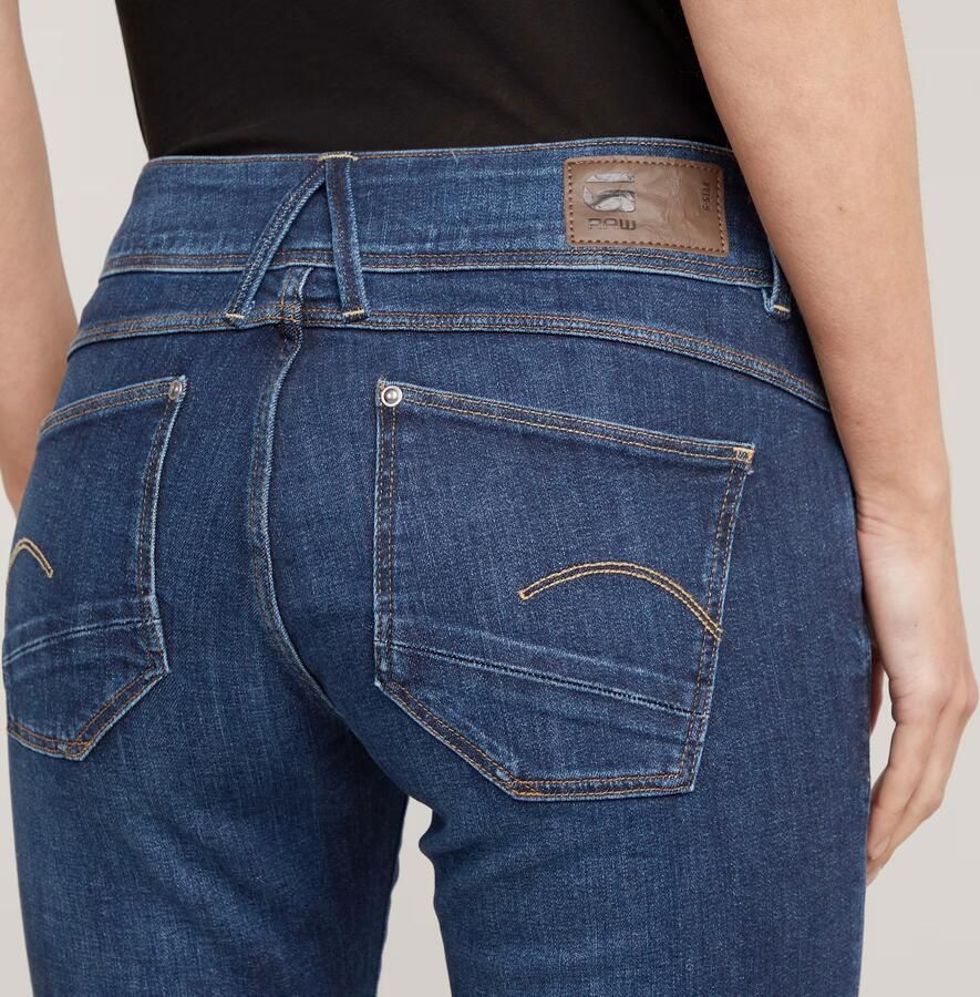 G-Star RAW Lynn Mid Skinny Jeans Donkerblauw Dames - Foto 4