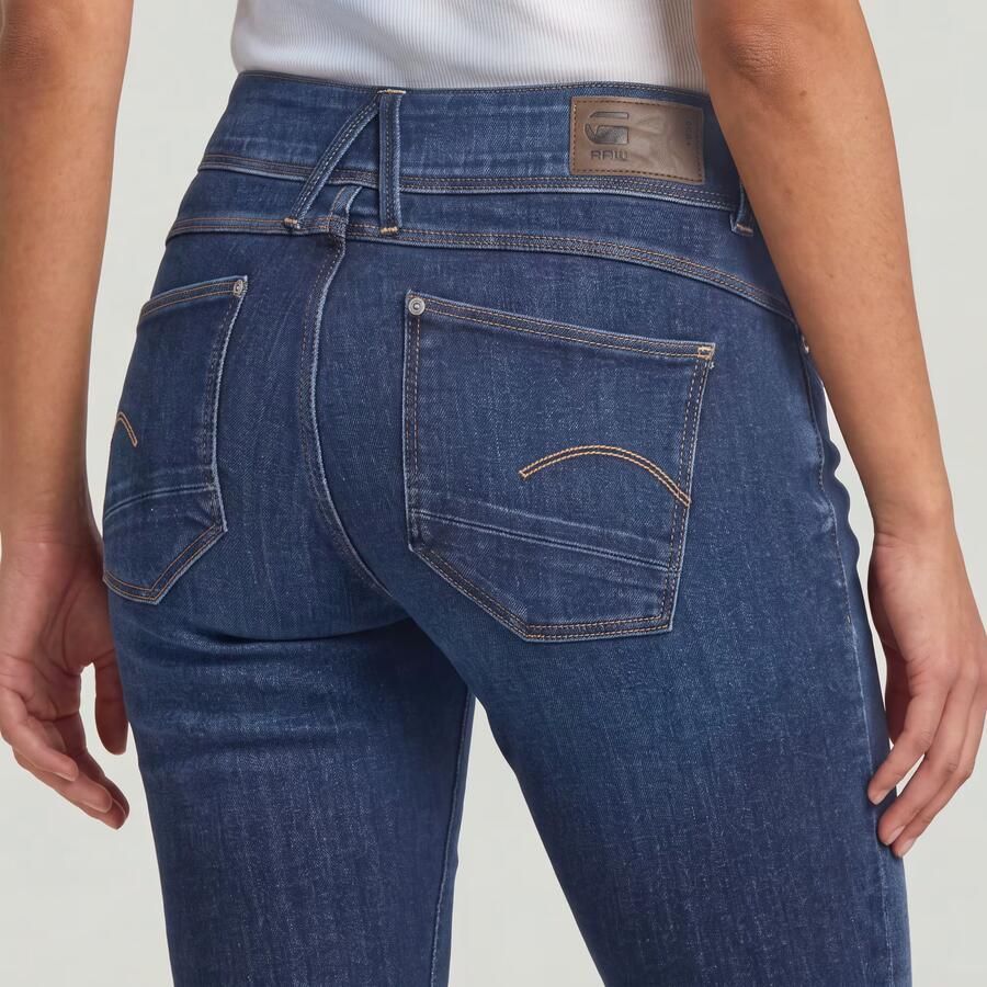 G-Star RAW Lynn Mid Skinny Jeans Donkerblauw Dames - Foto 3
