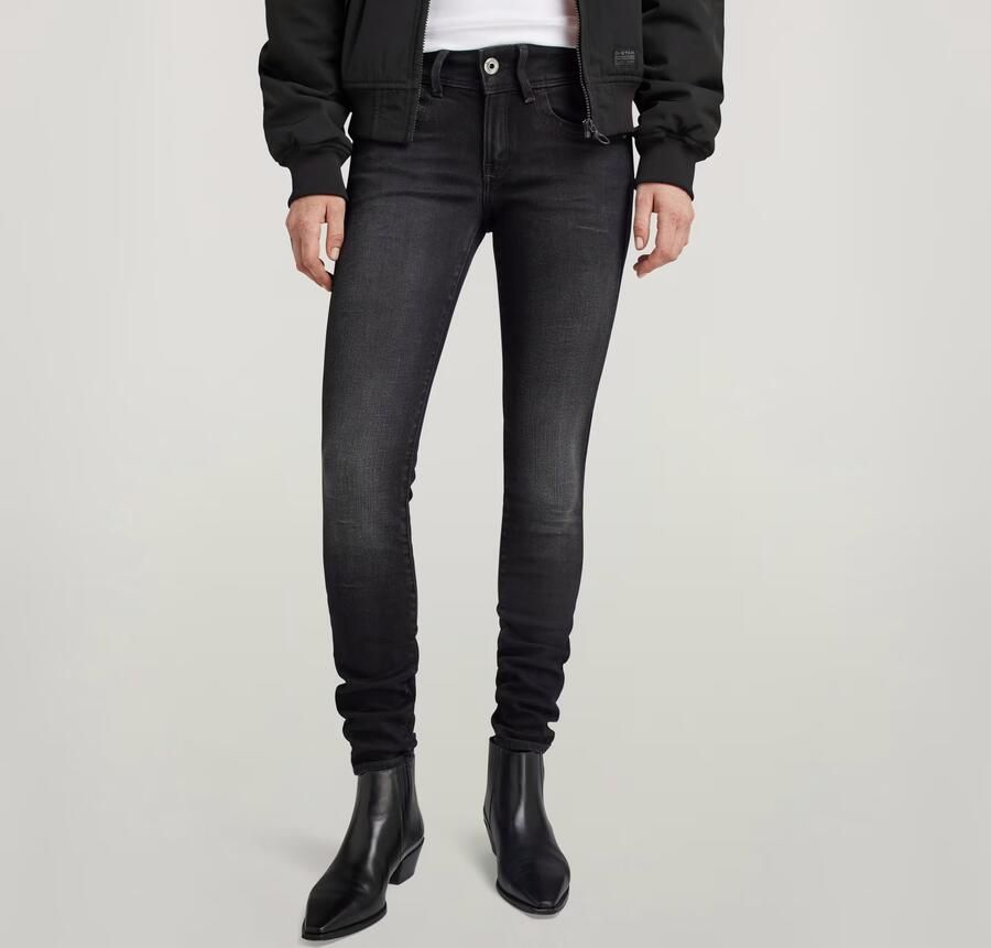 G-Star RAW Lynn Mid Skinny Jeans Grijs Dames - Foto 6