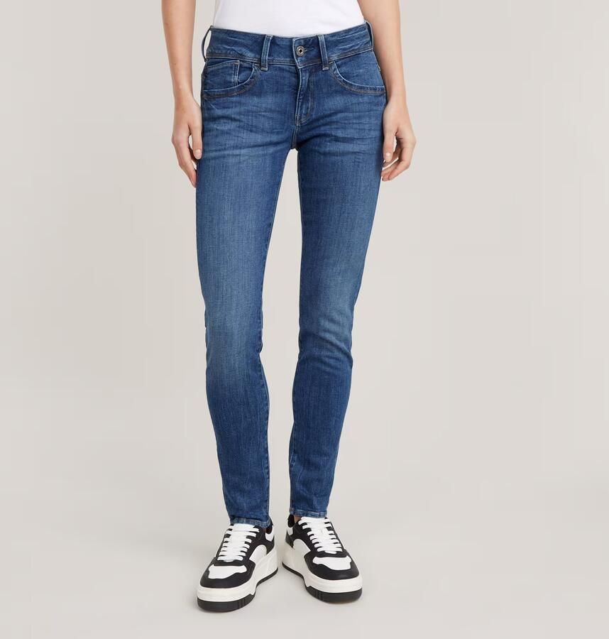 G-Star RAW Lynn Mid Skinny Jeans Midden blauw Dames - Foto 7