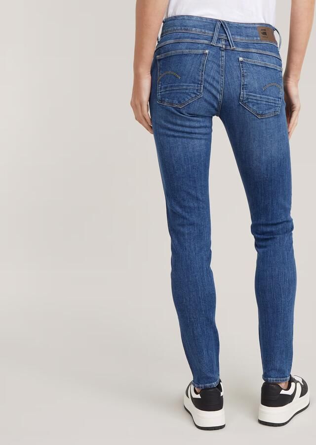 G-Star RAW Lynn Mid Skinny Jeans Midden blauw Dames - Foto 6