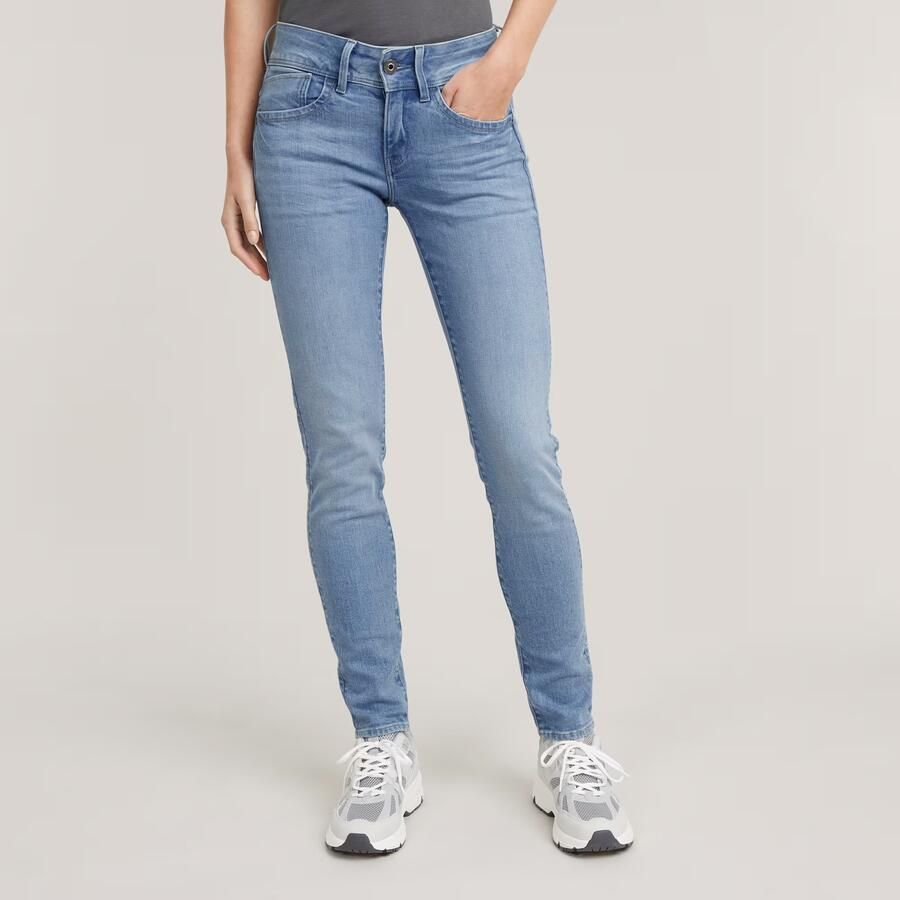 G-Star RAW Lynn Mid Skinny Jeans Midden blauw Dames - Foto 7