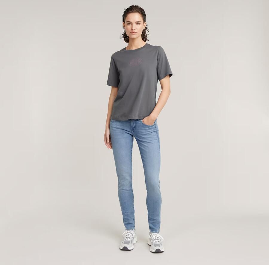 G-Star RAW Lynn Mid Skinny Jeans Midden blauw Dames - Foto 5