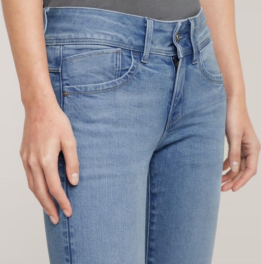 G-Star RAW Lynn Mid Skinny Jeans Midden blauw Dames - Foto 4