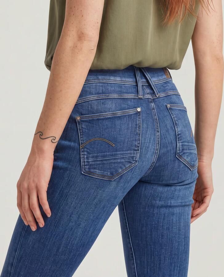 G-Star RAW Lynn Mid Skinny Jeans Midden blauw Dames - Foto 6