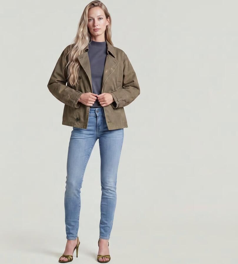 G-Star RAW Lynn Mid Skinny Jeans Midden blauw Dames - Foto 6
