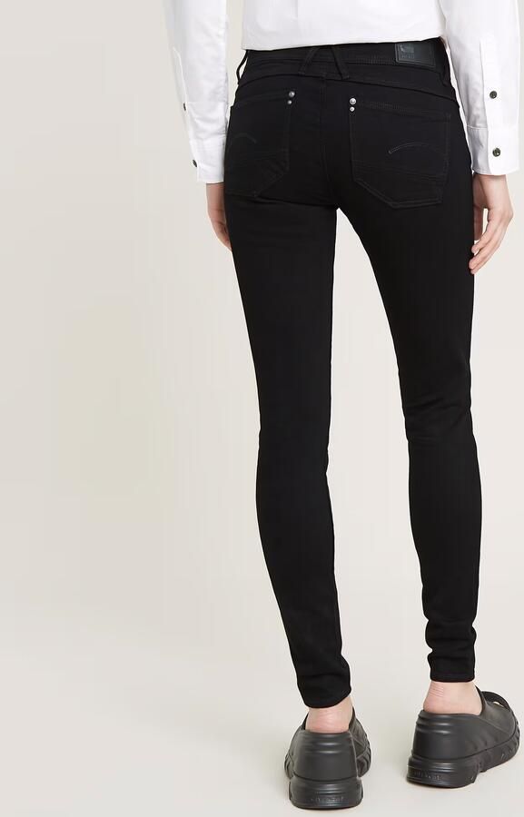 G-Star RAW Lynn Mid Skinny Jeans Zwart Dames - Foto 7