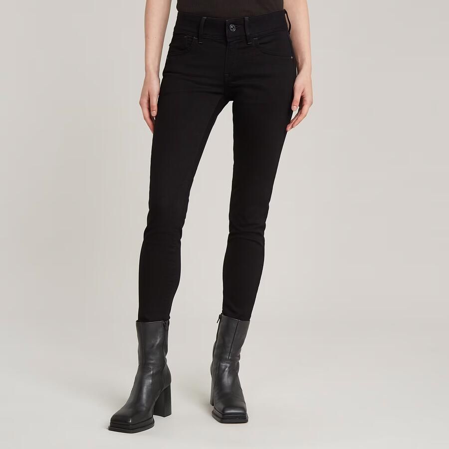 G-Star RAW Lynn Mid Skinny Jeans Zwart Dames - Foto 7