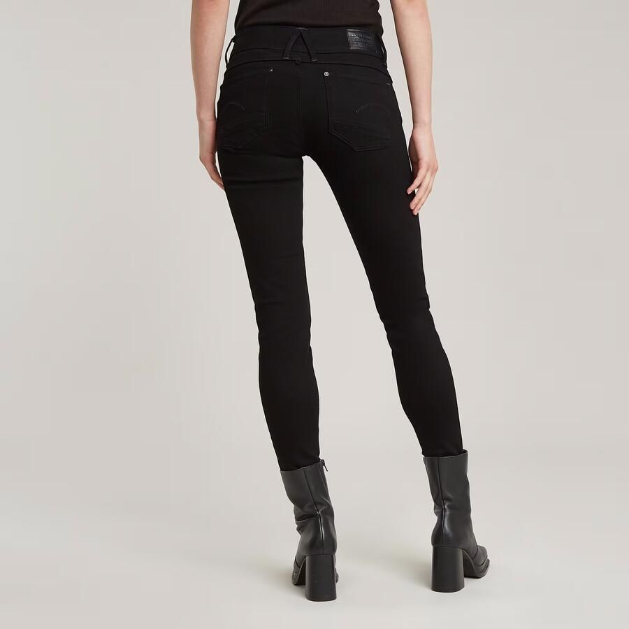 G-Star RAW Lynn Mid Skinny Jeans Zwart Dames