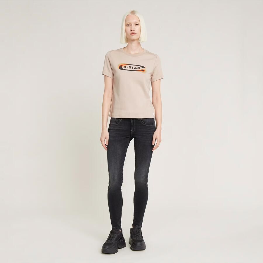 G-Star RAW Lynn Mid Skinny Jeans Zwart Dames