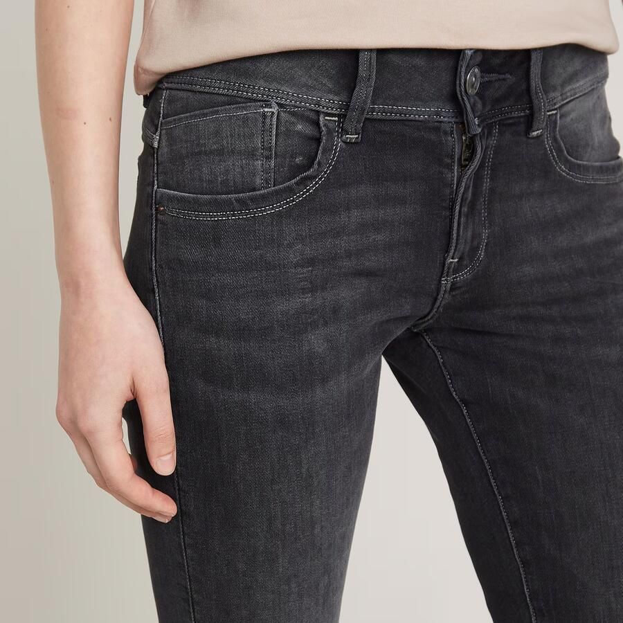 G-Star RAW Lynn Mid Skinny Jeans Zwart Dames - Foto 2