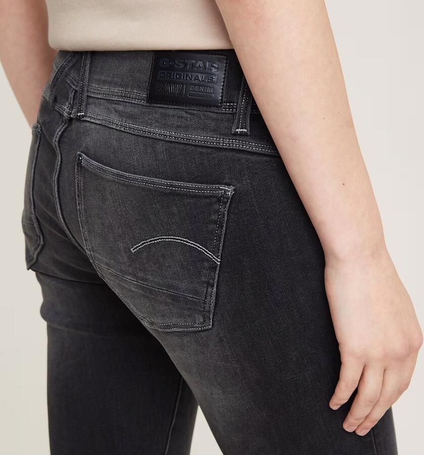 G-Star RAW Lynn Mid Skinny Jeans Zwart Dames - Foto 4