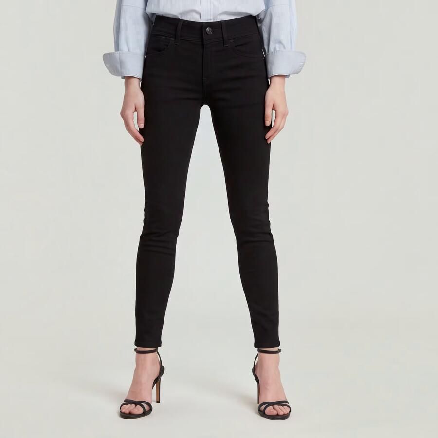 G-Star RAW Lynn Mid Skinny Jeans Zwart Dames - Foto 3