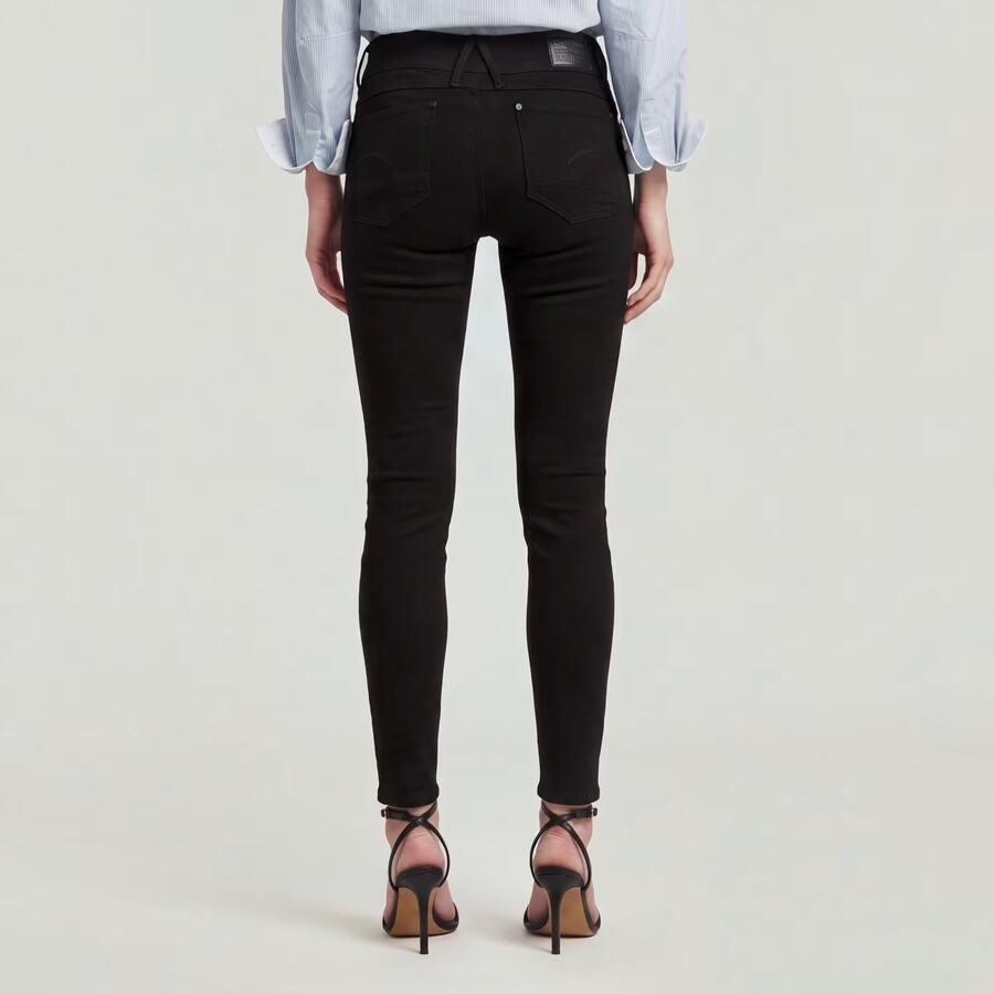 G-Star RAW Lynn Mid Skinny Jeans Zwart Dames - Foto 4